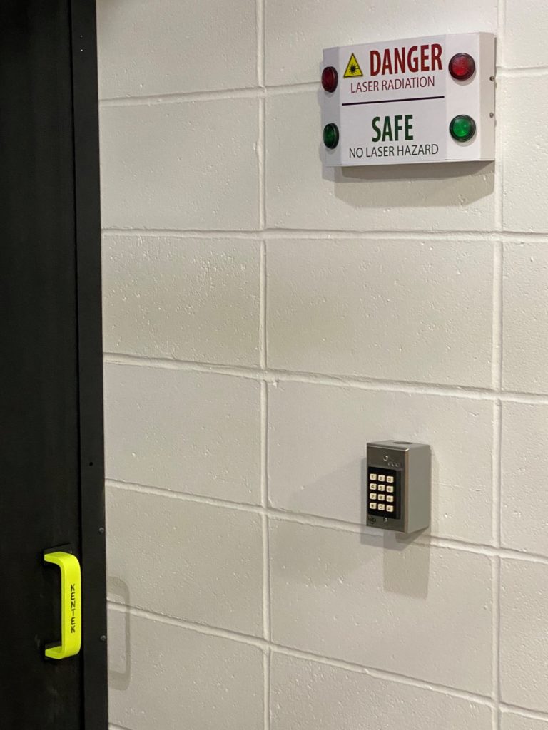 FLEX-GUARD® curtain, dual status sign, RMD, keypad