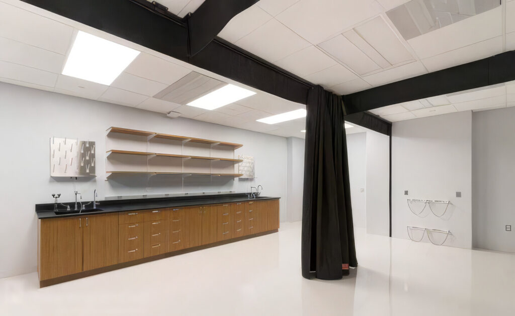 Ceiling-Mounted Blackout Curtains with Valances