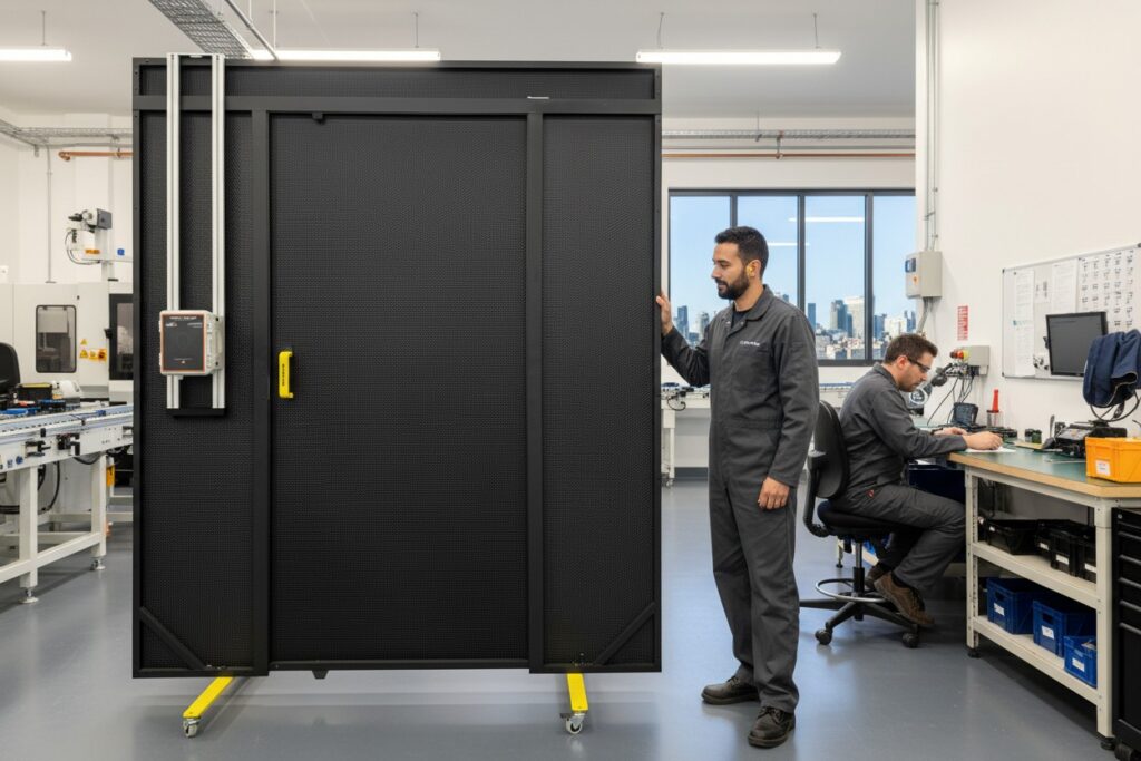 EVER-GUARD® Barrier with Door, Illuminated Sign, and Sign Controller