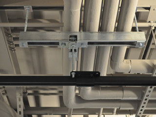 Ceiling, Straight Track mounted with SCN-003 Ceiling Straight Connector