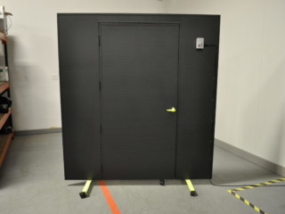 1 of 5 EVER-GUARD Barrier with Door, Wheeled Base