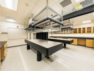 FLEX-GUARD Curtains rolled up in laser lab