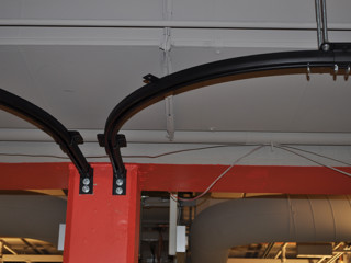 Ceiling, SCT-001 Ceiling 90-Degree Curve, ceiling and wall mount, SWS-002 End Mount Down